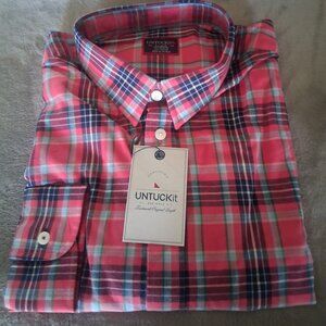 NEW UNTUCKit MEN's Long Sleeve Shirt X-Large - Regular Tall - "SANTA BARBARA"